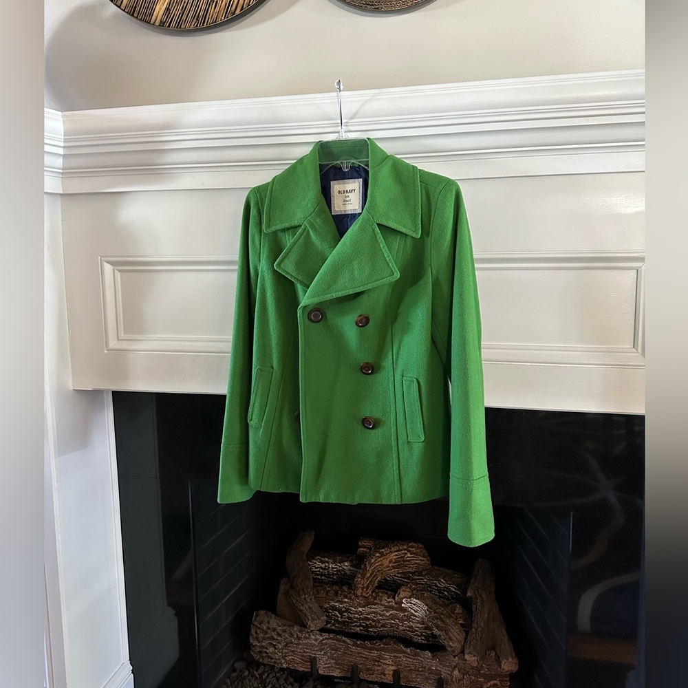 Green Old Navy Peacoat